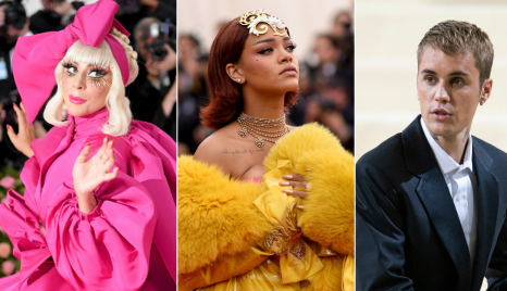 Lady Gaga, Rihanna, Justin Bieber