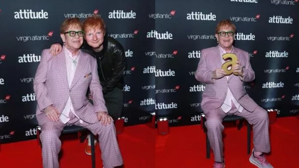 Ed Sheeran admires Sir Elton John in a heartfelt speech at the Virgin Atlantic Attitude Awards