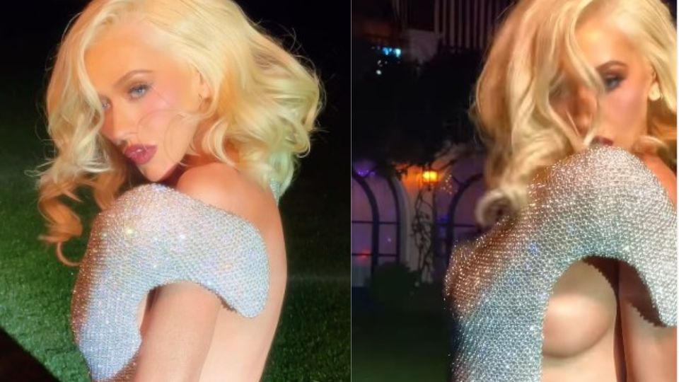 Oh! Christina Aguilera accidentally revealed too much in Marilyn Monroe’s long dress