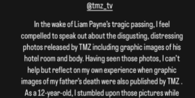 Toni Cornell Liam Payne statement