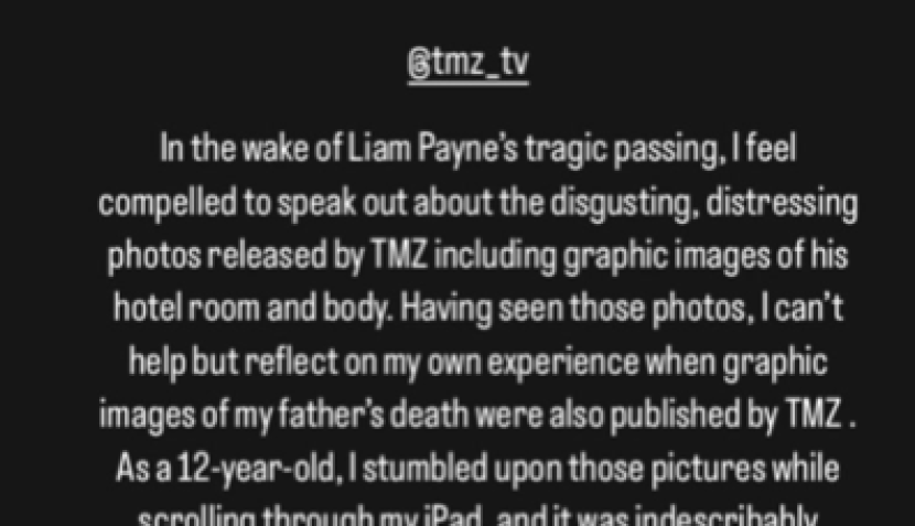 Toni Cornell Liam Payne statement