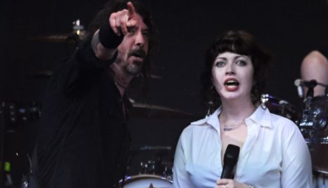 Dave Grohl of Foo Fighters and his daughter Violet Maye