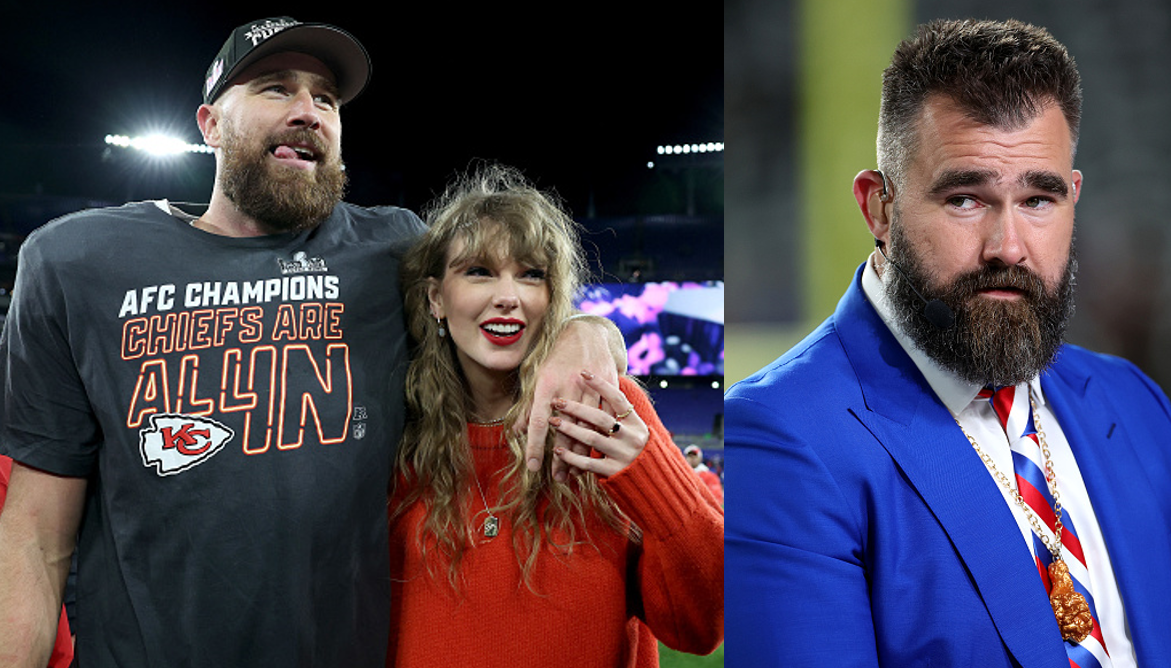 Taylor Swift, Travis Kelce separately react to Jason’s confrontation about homophobic insult: ‘Fans crossed the line’