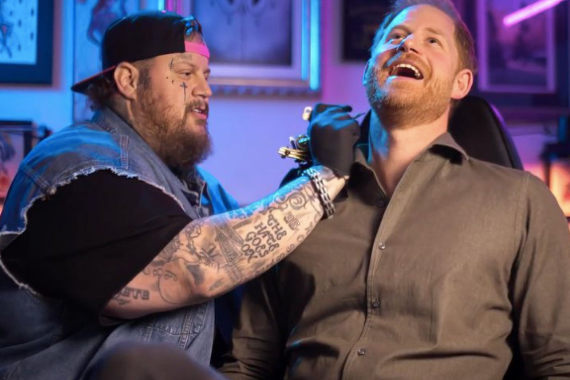 Prince Harry Asks Jelly Roll for a Tattoo on His A** in Hilarious Invictus Games Announcement