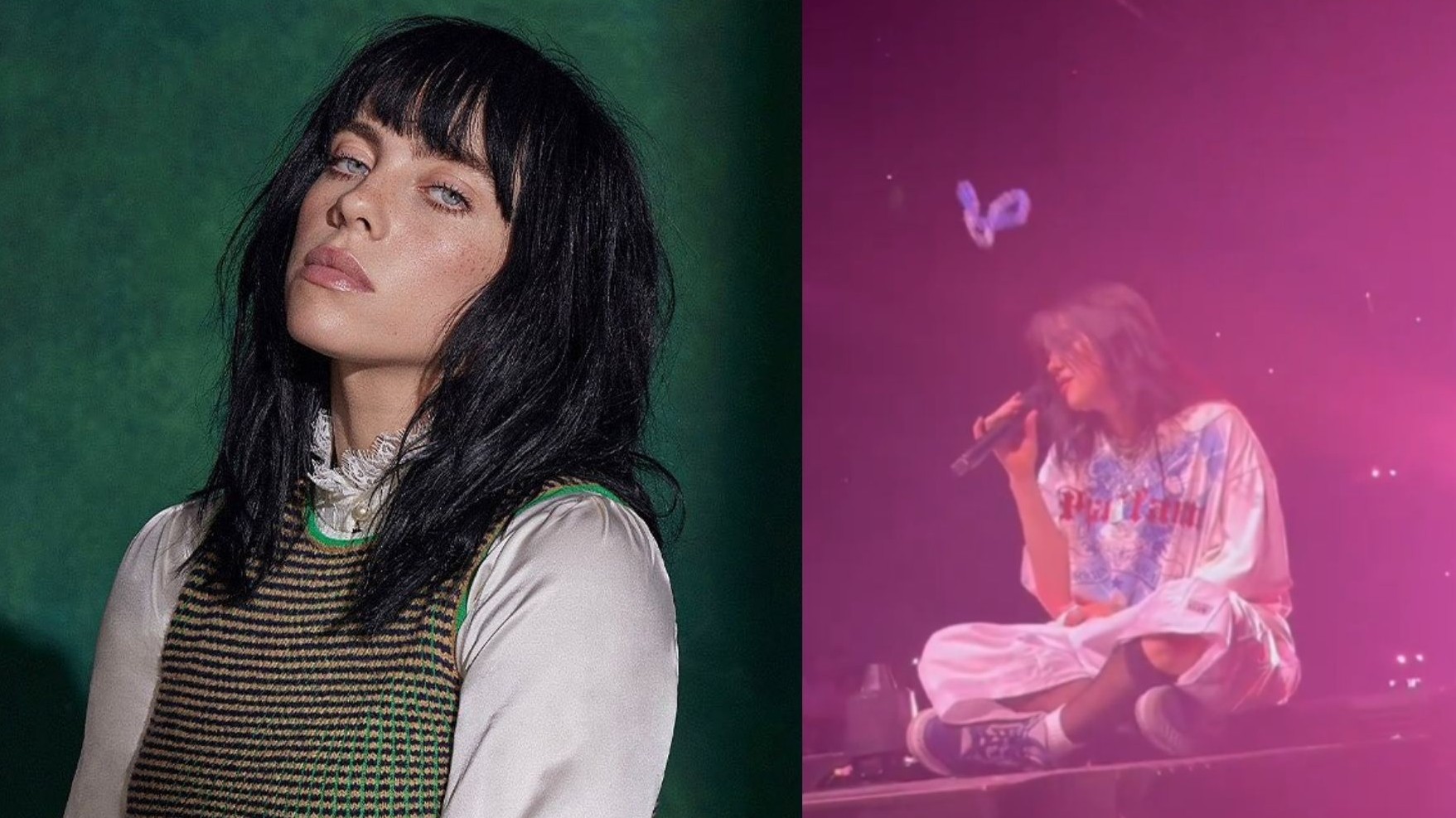 Billie Eilish gets hit by a chain while performing ‘What Was I Made For?’