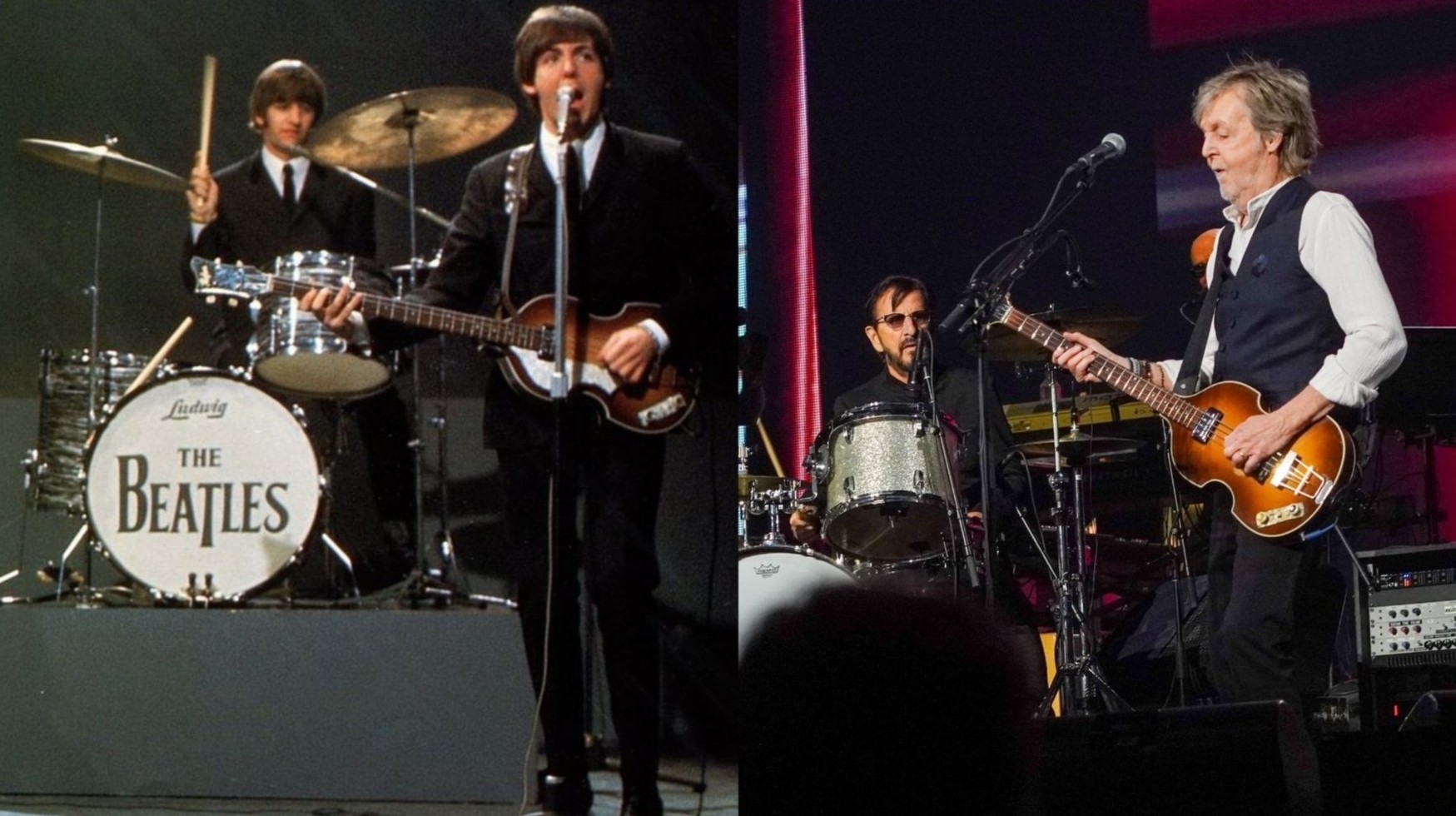 Ringo Starr reunites with Paul McCartney to play Beatles songs at the O2 Arena