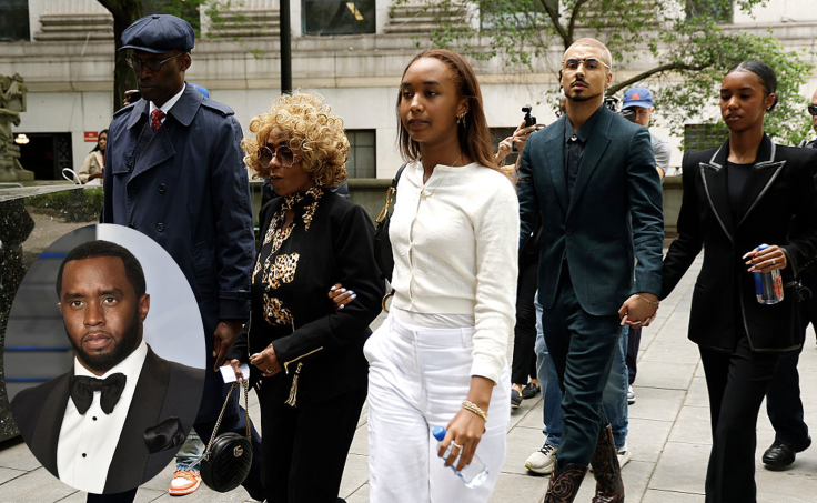 Diddy, Janice Combs, Chance Combs, Quincy Brown and Jessie Combs