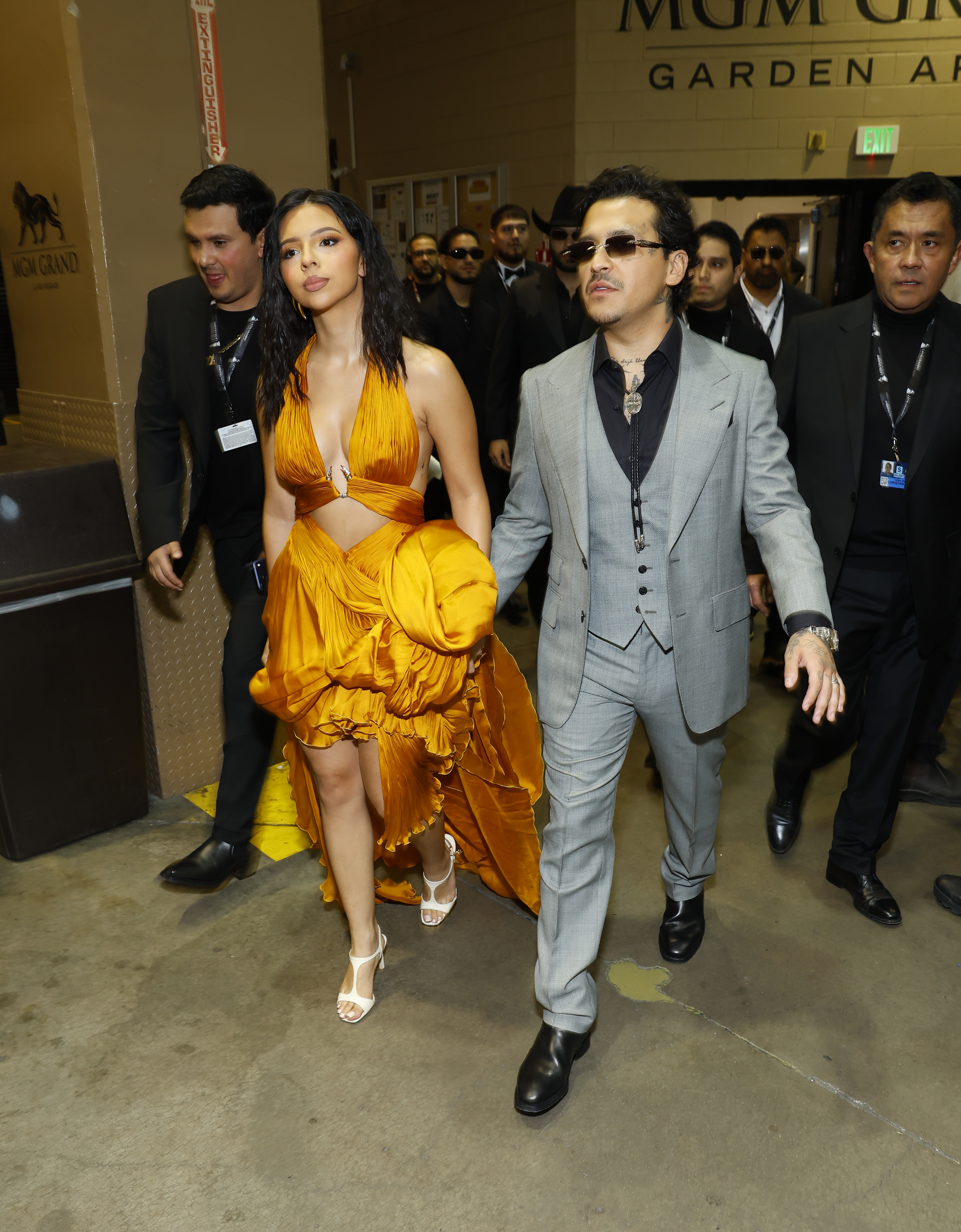 Latin Grammys Nodal and Angela Aguilar tattoos