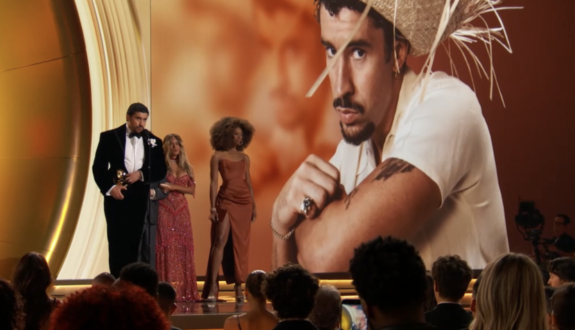 Bad Bunny talking aginst ICE at the 2026 grammys