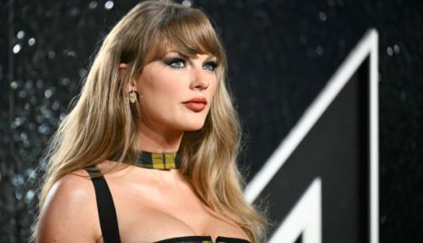 Taylor Swift arrives to attend the MTV Video Music Awards at UBS Arena in Elmont, New York, on September 11, 2024