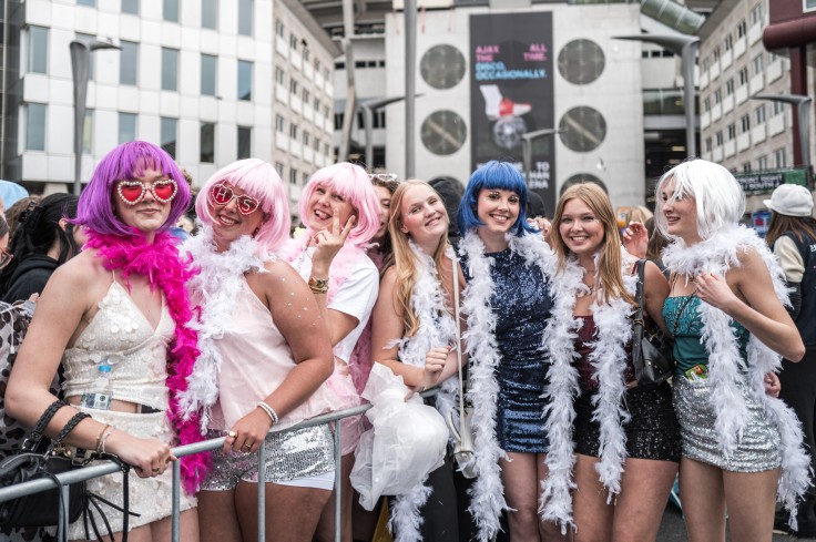 Concert-goers and fans of British singer Harry Styles