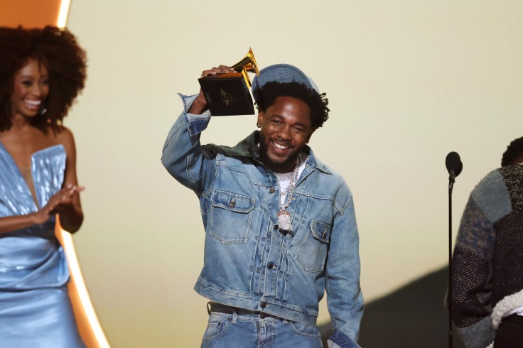 Kendrick Lamar accepts the Record of the Year award