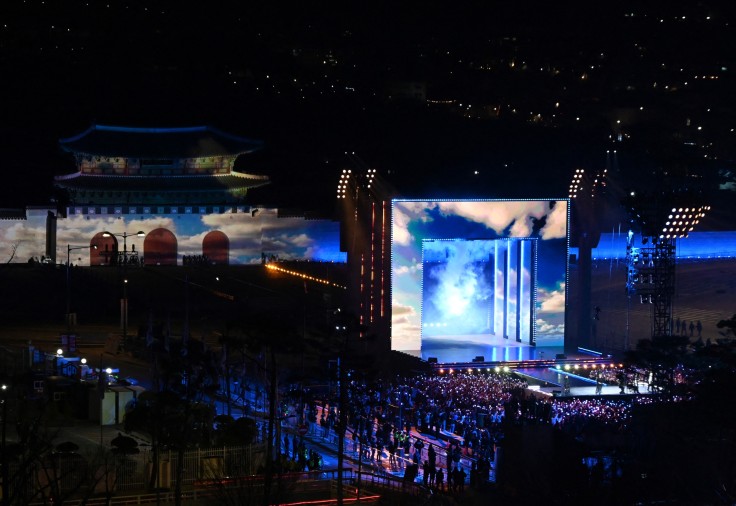 BTS performs at Gwanghwamun Square in Seoul on March 21,