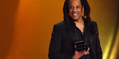 US rapper Jay-Z accepts the Dr. Dre Global Impact Award