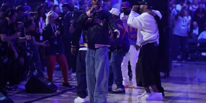 Wu-Tang Clan perform at halftime of Game Four of the