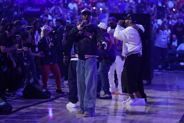 Wu-Tang Clan perform at halftime of Game Four of the